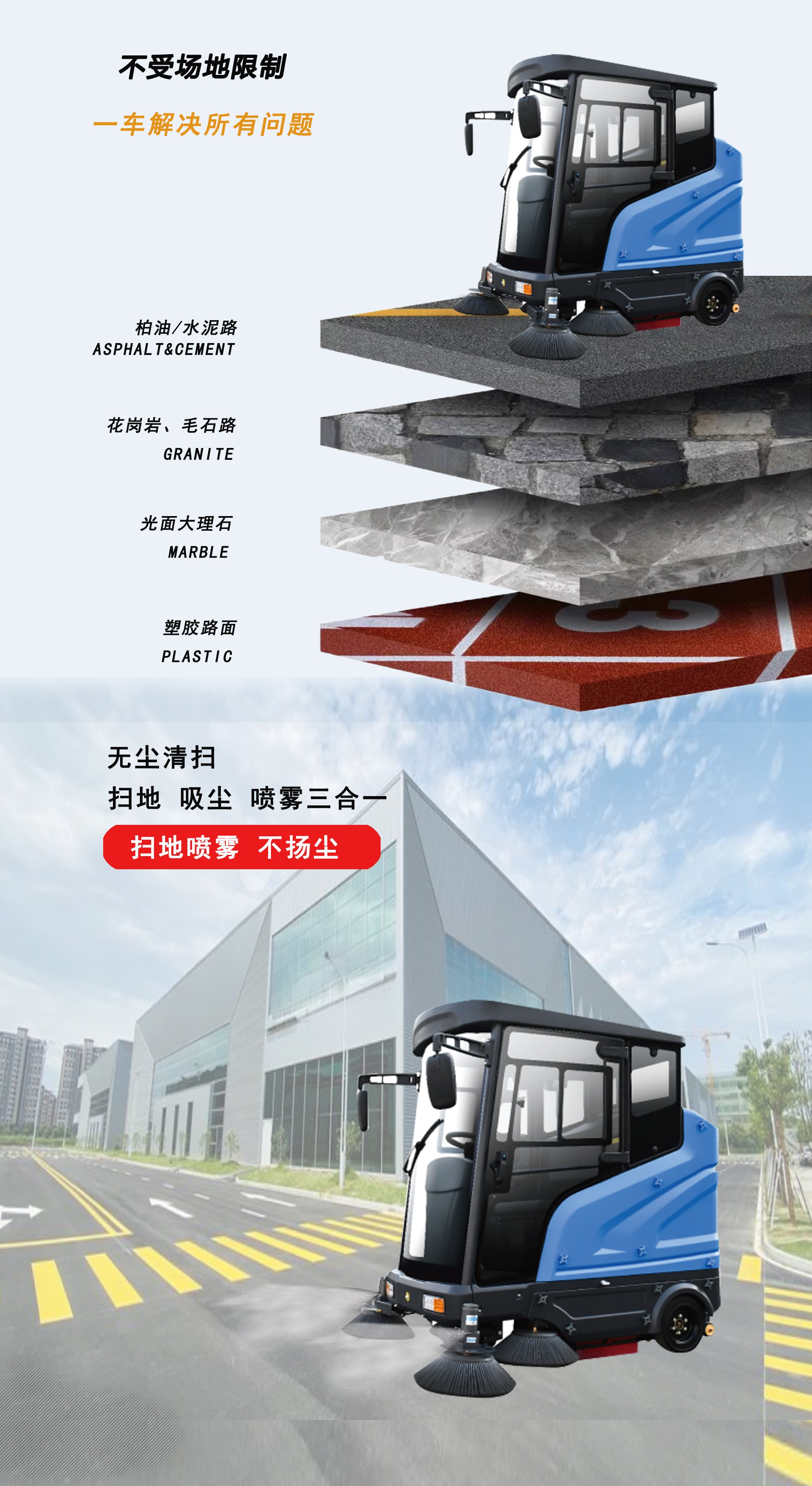 深圳駕駛掃地機,園區(qū)清掃車